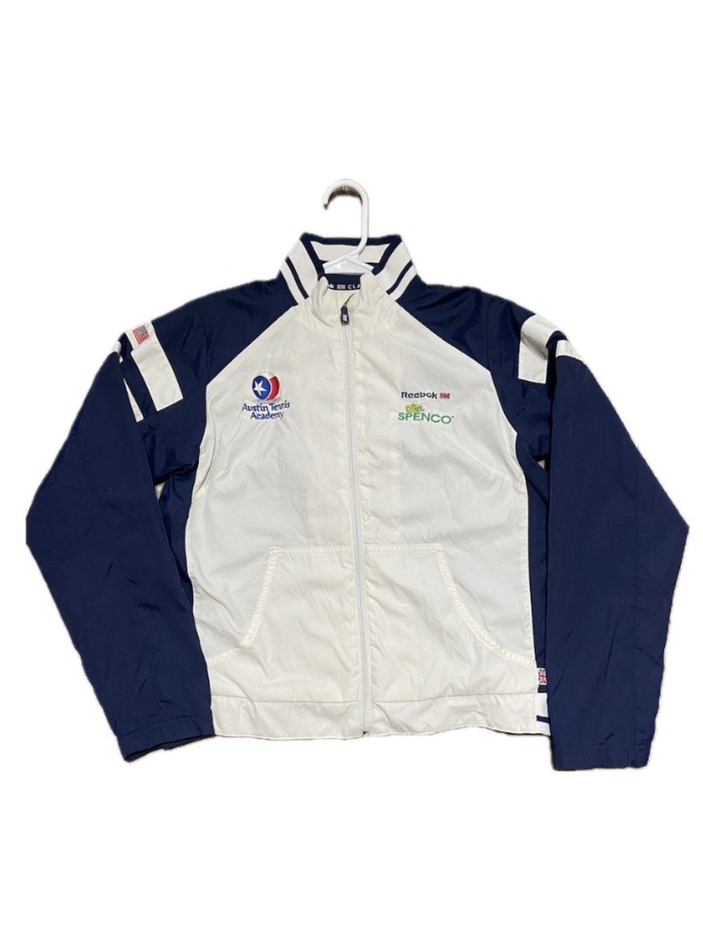 90s VTG Womens Reebok Austin Tennis Academy Windbreaker Jacket Streetwear Small